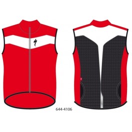 Vesta Specialized Outwear Wind červen&aacute;/b&iacute;l&aacute; 