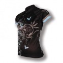 Cyklistick&yacute; dres Sensor Butterfly d&aacute;msk&yacute; kr.ruk&aacute;v čern&aacute;